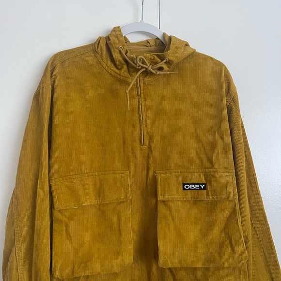 OBEY Shiner Anorak Men's Mustard Jacket - Picture 6 of 11